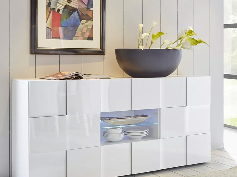 APARADOR 2P 2C DAMA “209008-07” BLANCO BRILLO - Imagen 3