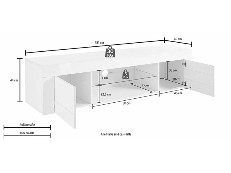 BASE TV EASY “209071-02” BLANCO BRILLO - Imagen 3