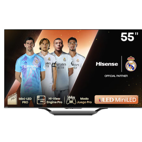 Televisor MiniLED 55″ HDR Hisense 55U7NQ SMART TV Gris oscuro Clase E