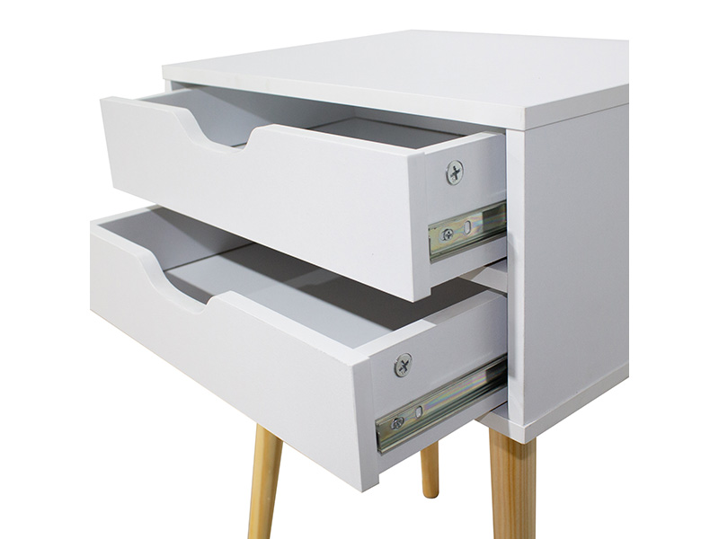 MESITA FIANO 2C BLANCA “H555-B” 40x30x60cm - Imagen 2