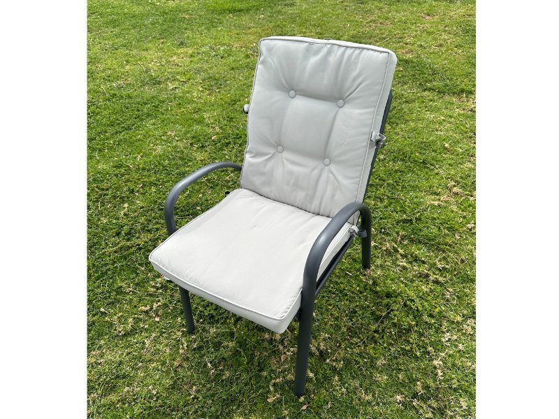 SET ACERO GRIS “KFSET-120-1″(MESA+4 SILLON+PARASOL - Imagen 7