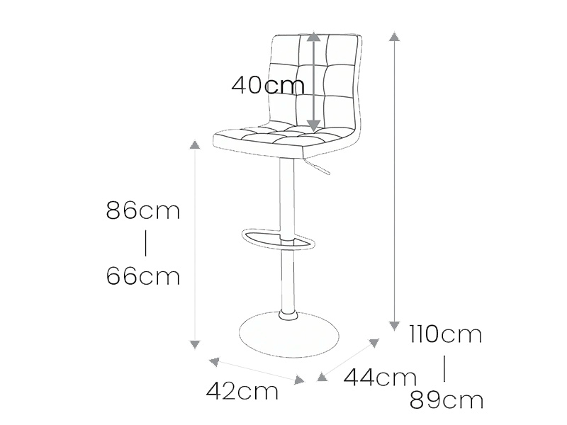 TABURETE TWIN BLANCO PATA NEGRA - Imagen 2