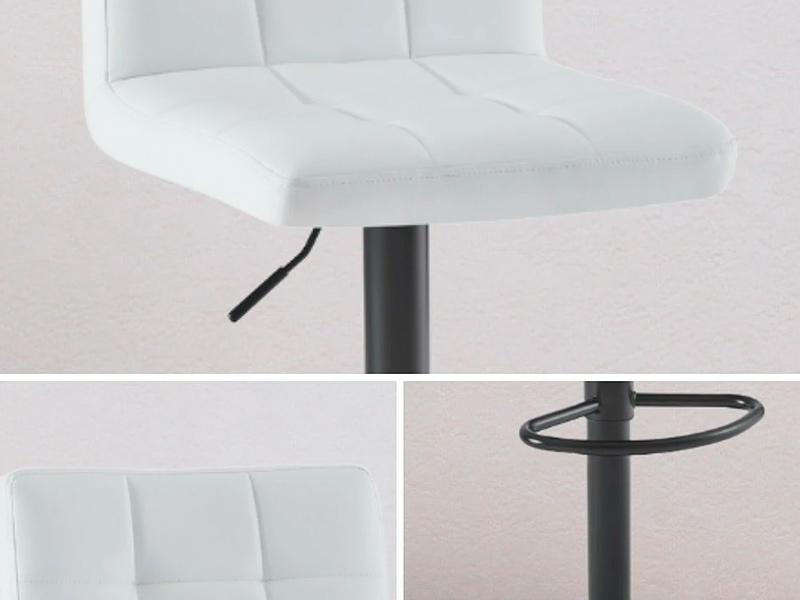 TABURETE TWIN BLANCO PATA NEGRA - Imagen 3