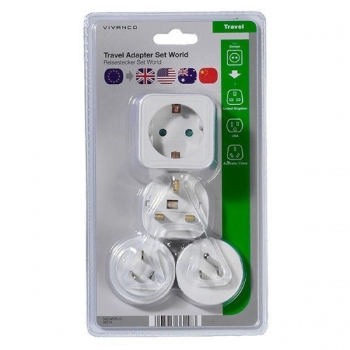 Adaptador de Viaje Mundo 4ppcs Usa, Gb, Aus
